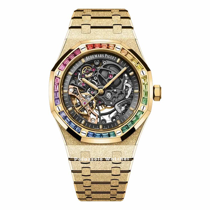 Audemars Piguet Royal Oak Frosted Gold Double Balance Wheel Openworked - Palazzolo Watches