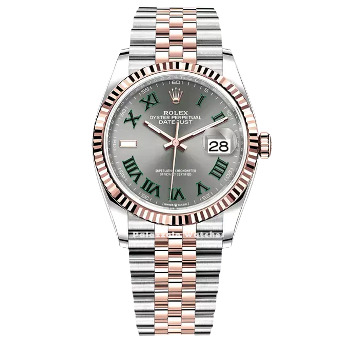 Rolex Datejust 41 Rose Gold Two Tone Wimbledon with Jubilee Bracelet - Palazzolo Watches