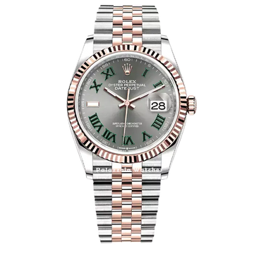 Rolex Datejust 41 Rose Gold Two Tone Wimbledon with Jubilee Bracelet - Palazzolo Watches