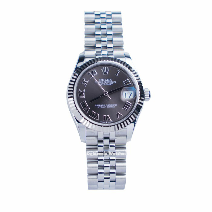 Rolex Datejust 31 Dark Grey Roman Dial and Jubilee Bracelet - Palazzolo Watches