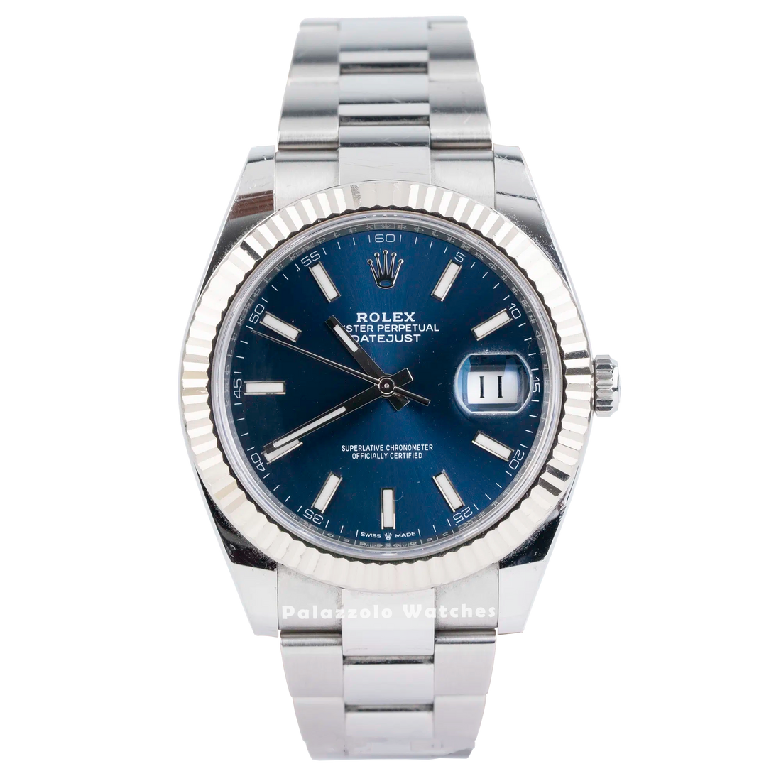 Rolex Datejust 41mm Blue dial Fluted Bezel Ref. 126334 - Palazzolo Watches