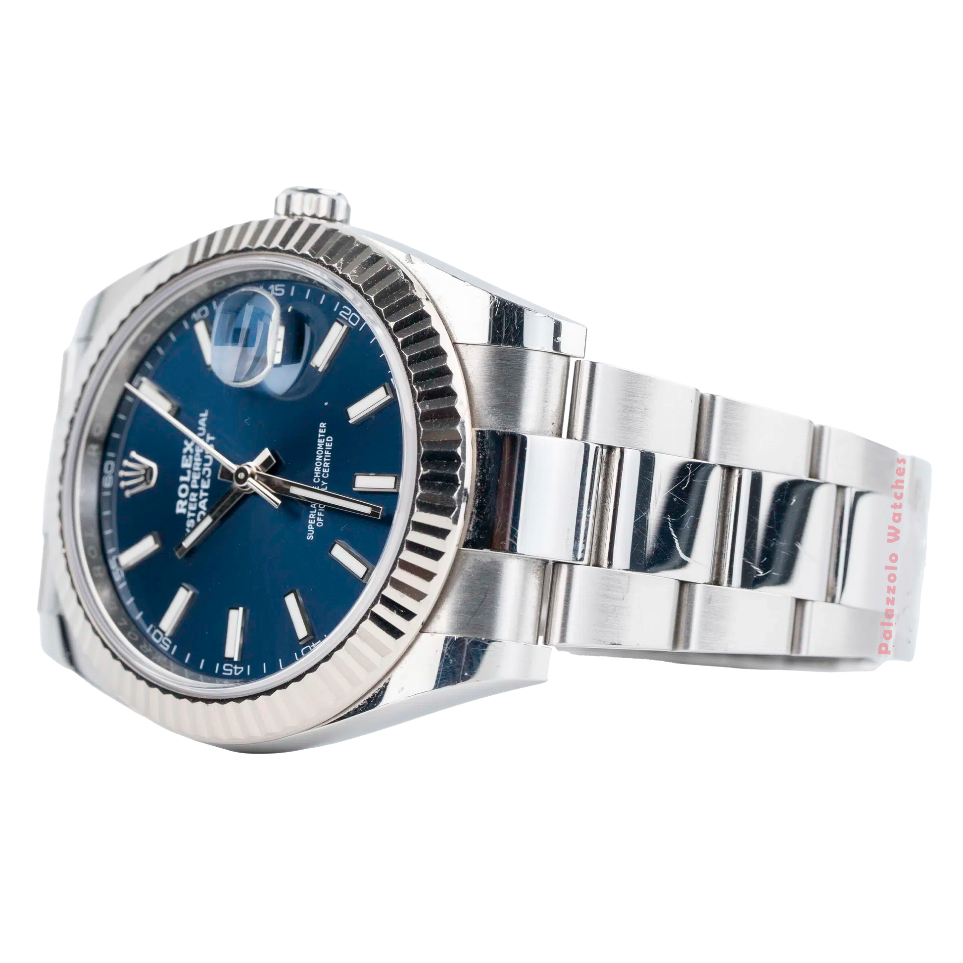 Rolex Datejust 41mm Blue dial Fluted Bezel Ref. 126334 - Palazzolo Watches