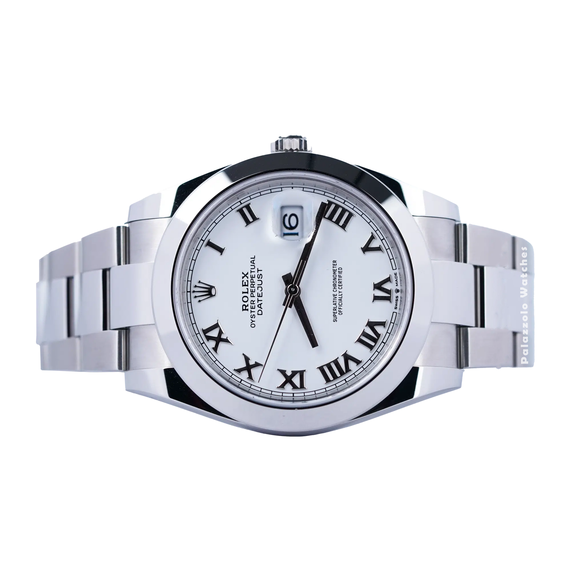 Rolex Datejust 41 White Roman Dial - Palazzolo Watches