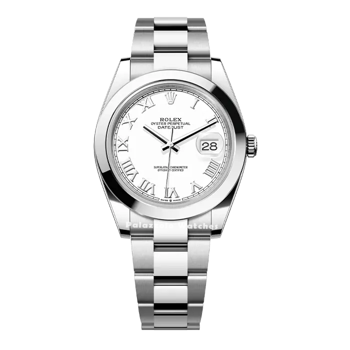 Rolex Datejust 41 White Roman Dial - Palazzolo Watches