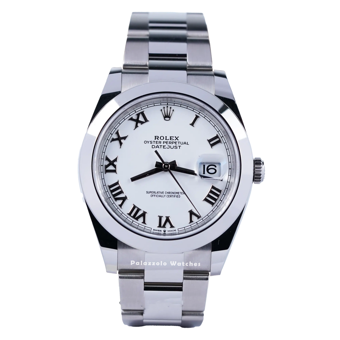 Rolex Datejust 41 White Roman Dial - Palazzolo Watches