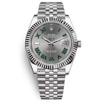 Rolex Datejust 41 Wimbledon with Fluted Bezel & Jubilee Bracelet - Palazzolo Watches
