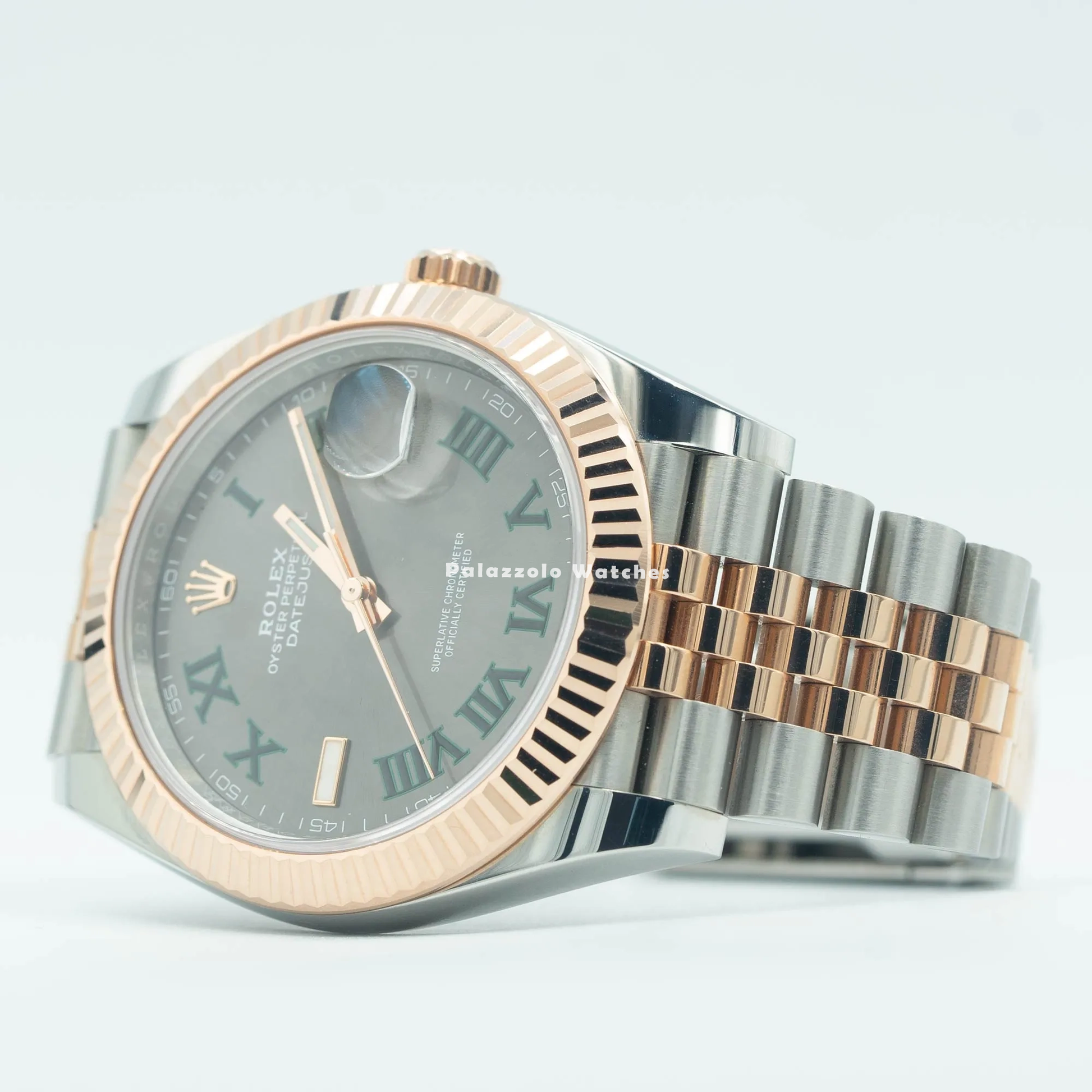 Rolex Datejust 41 Rose Gold Two Tone Wimbledon with Jubilee Bracelet - Palazzolo Watches