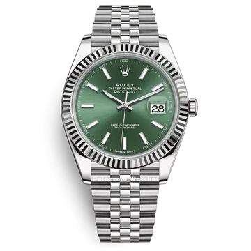 Rolex Datejust 41 Mint Green with Fluted Bezel and Jubilee Bracelet - Palazzolo Watches