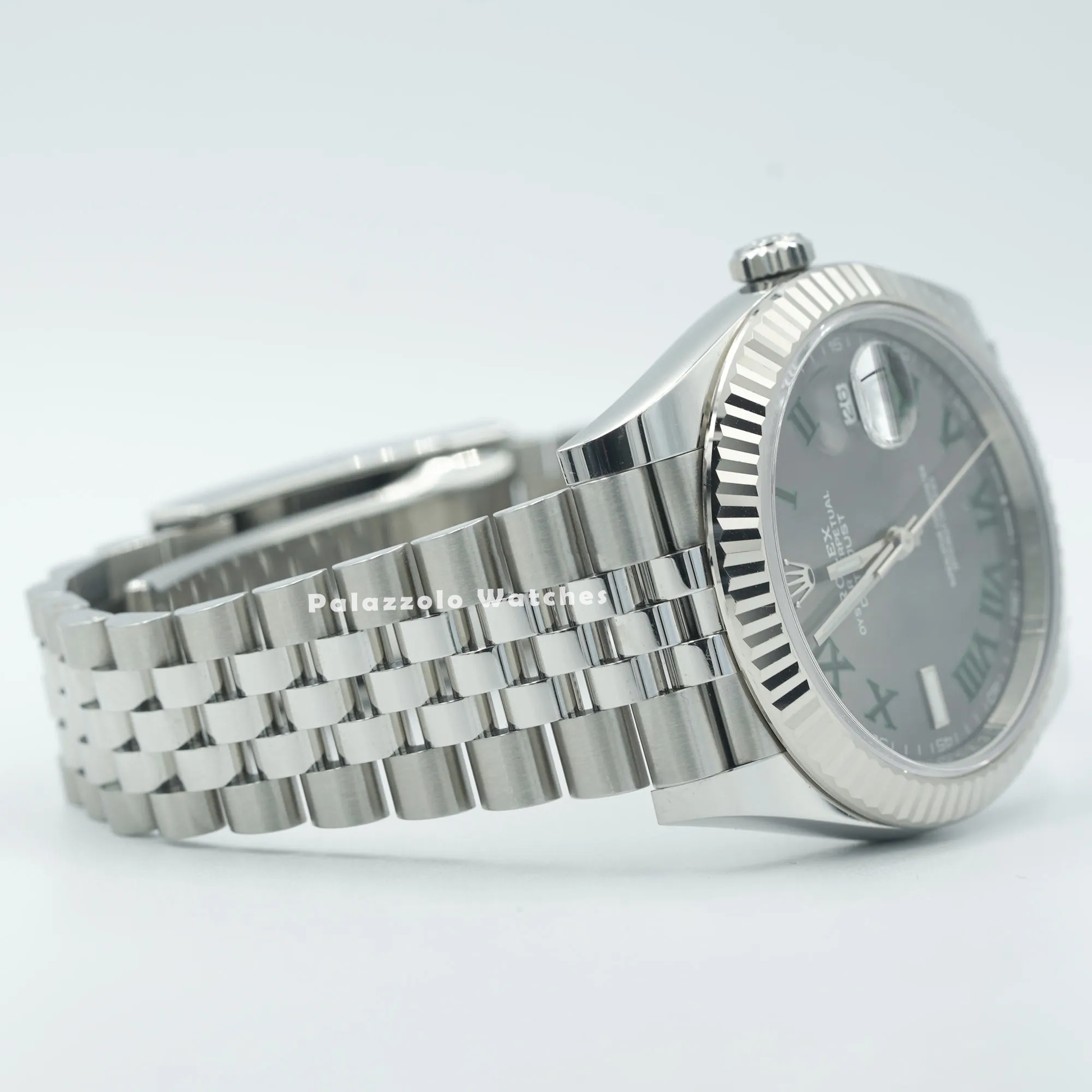 Rolex Datejust 41 Wimbledon with Fluted Bezel & Jubilee Bracelet - Palazzolo Watches