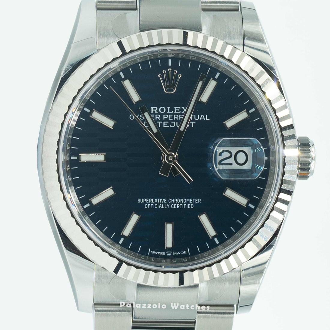 Rolex Datejust 36 Fluted Blue Dial Ref. 126234 - Palazzolo Watches