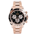 Rolex Daytona Rose Gold Black Dial with Sundust Sub Dials - Palazzolo Watches