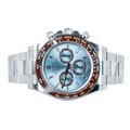 Rolex Daytona Platinum with 40mm Ice-Blue Dial with Baguette Diamonds - Palazzolo Watches