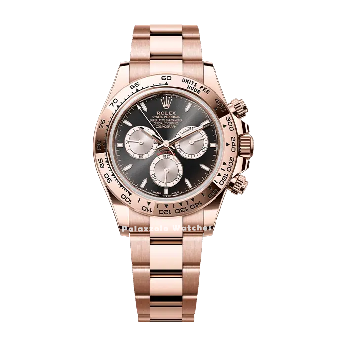 Rolex Daytona Rose Gold Black Dial with Sundust Sub Dials - Palazzolo Watches
