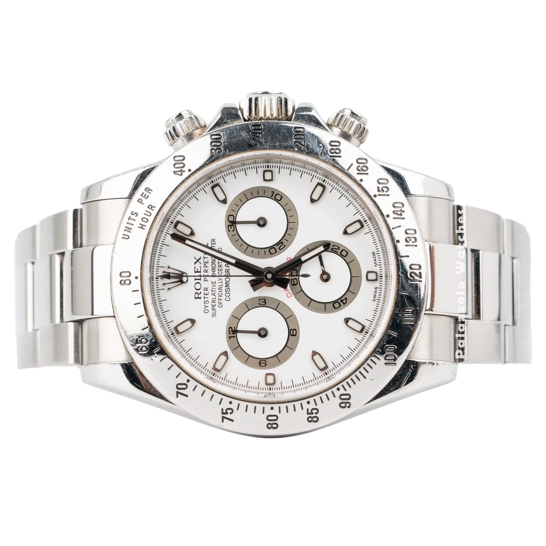 Rolex Cosmograph Daytona White Dial Stainless Steel - Palazzolo Watches