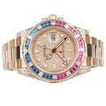 Rolex GMT-Master II Pavé Dial with Sapphire & Ruby Bezel - Palazzolo Watches
