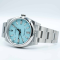 Rolex Oyster Perpetual Tiffany Turquoise Blue dial 124300 - Palazzolo Watches